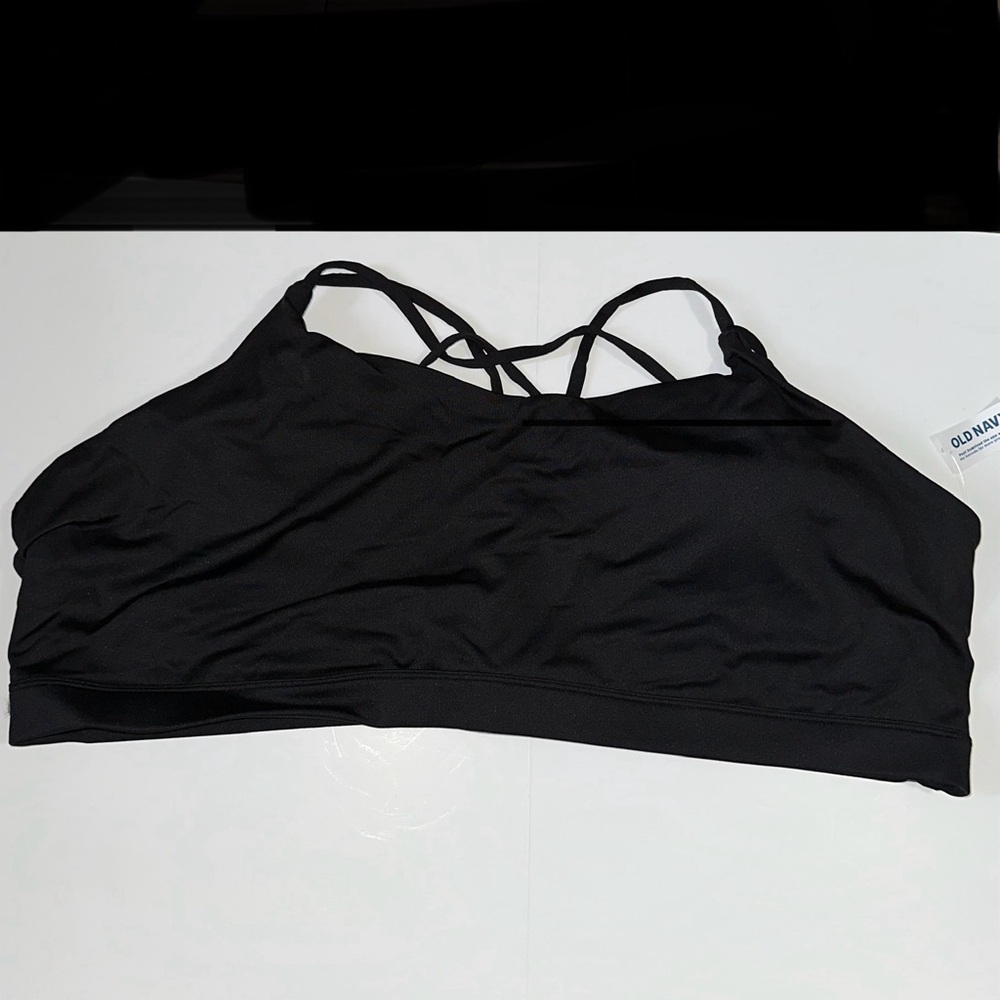 Black Strappy Sports Bra